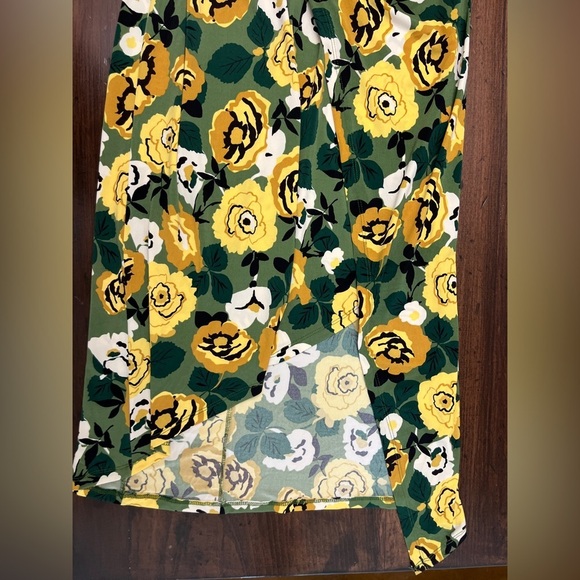 Donna Morgan Garden Floral Midi Dress Size 2 Wrap Front Asymmetrical Hem Spring - Picture 11 of 16